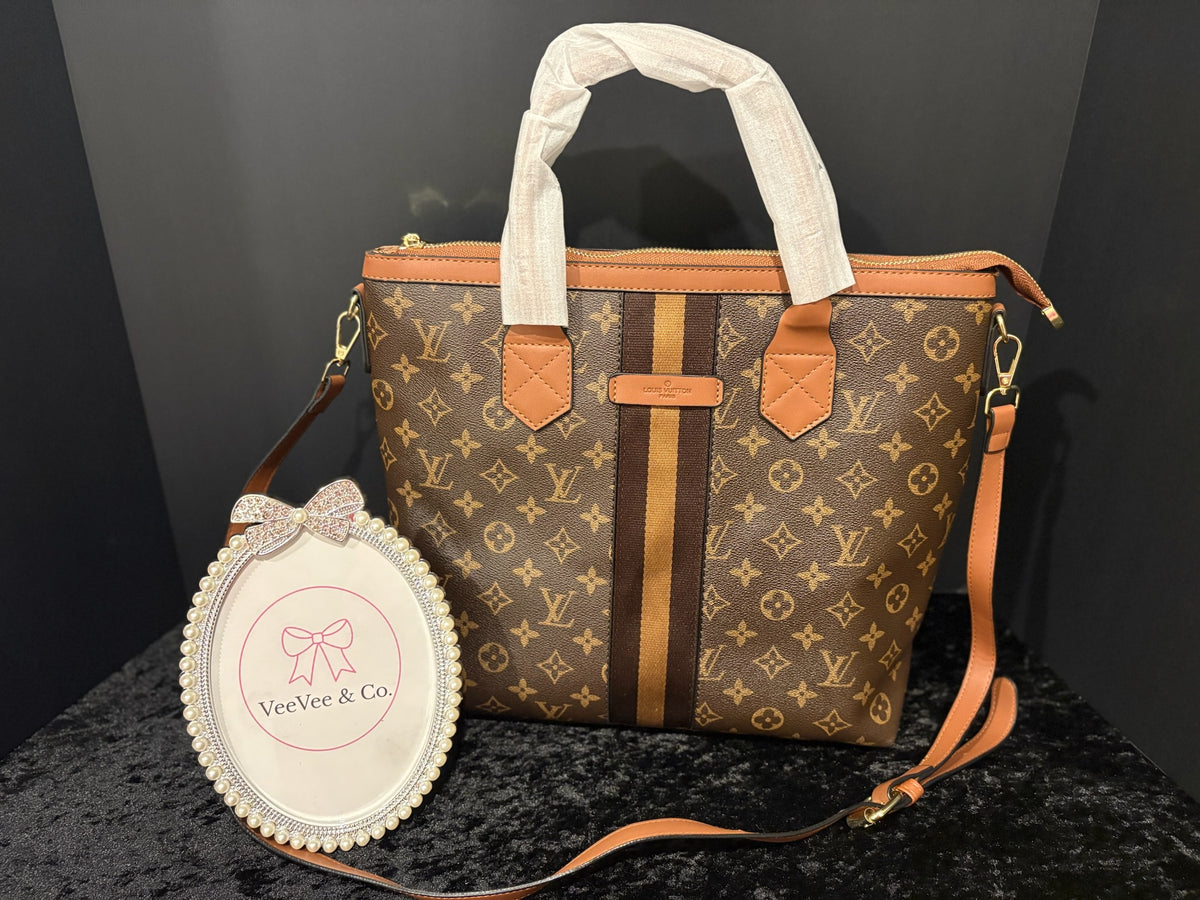 🤎✨ The Monogram Trio | Tote + Matching Zip Pouches