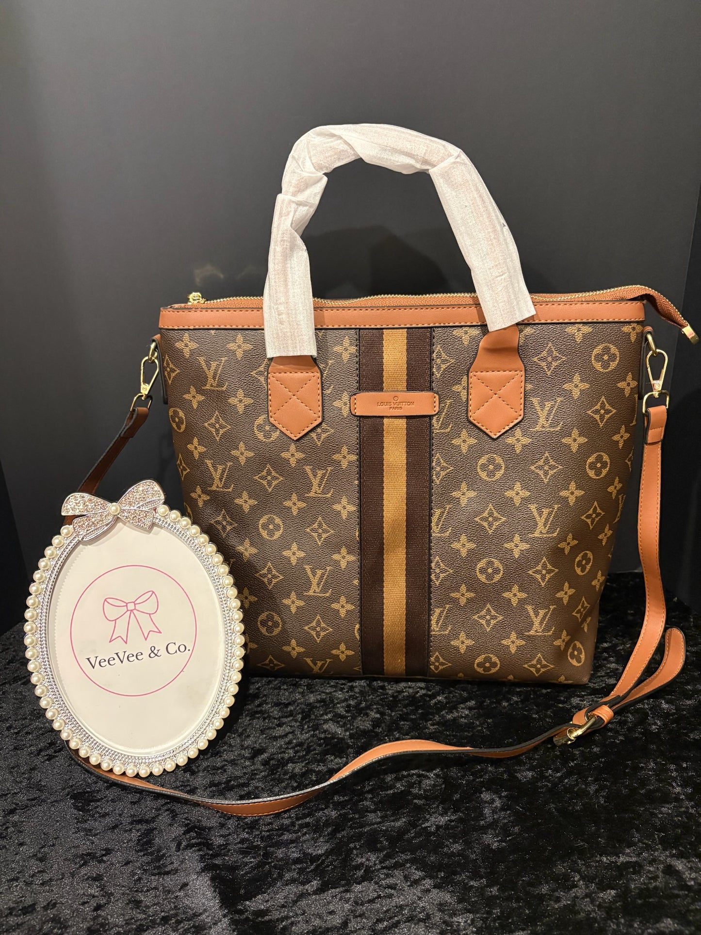 🤎✨ The Monogram Trio | Tote + Matching Zip Pouches
