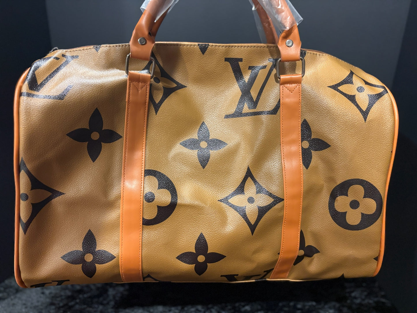 🤎🖤 Caramel Carryall Duffle | Monogram + Guitar Strap