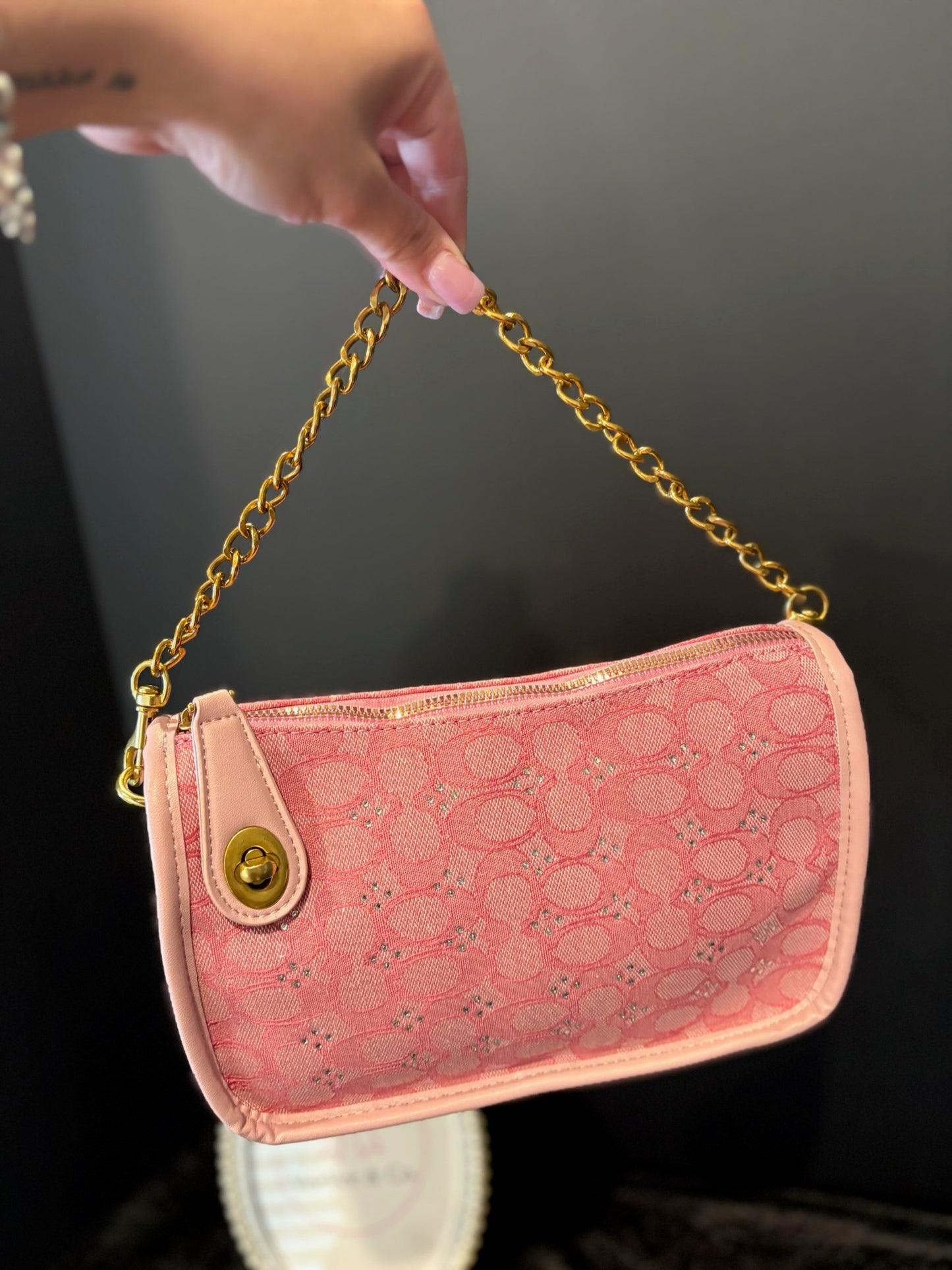 🩷✨ Pink Rhinestone Dream Bag | Sparkle + Multi-Strap Glam