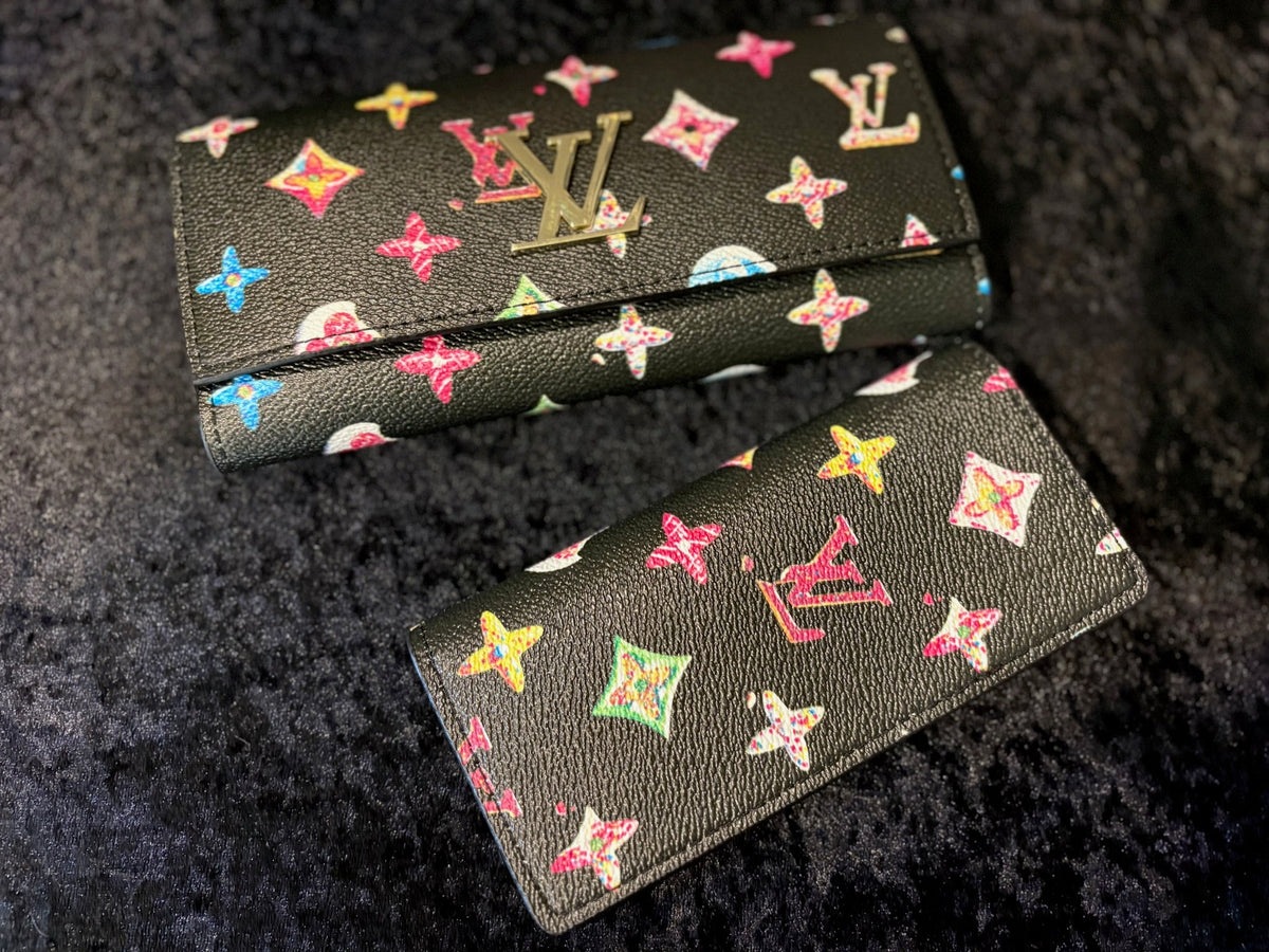 🍩🖤 Sweet Treat Set | Colorful Donut Bag + Matching Wallet