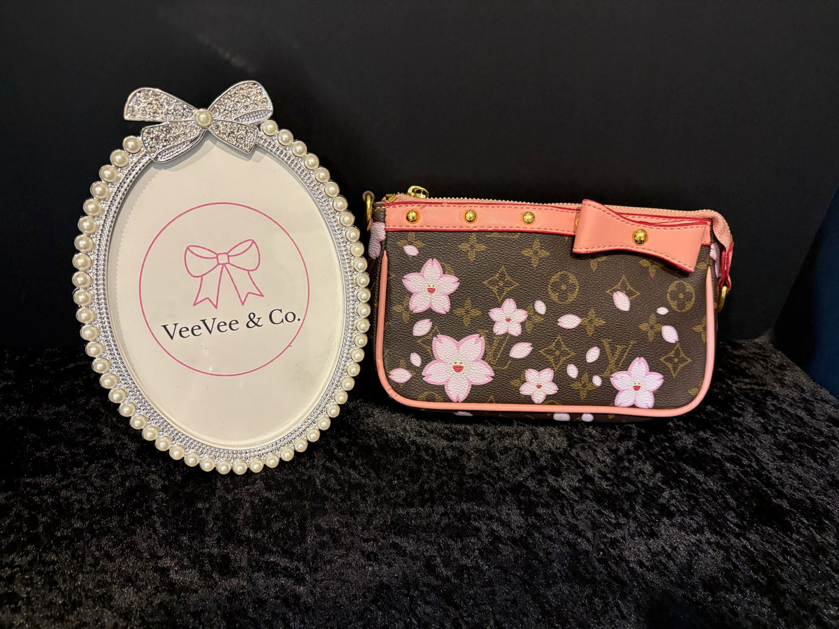 🤎🌸 Blossom Babe Mini | Brown Monogram + Pink Florals