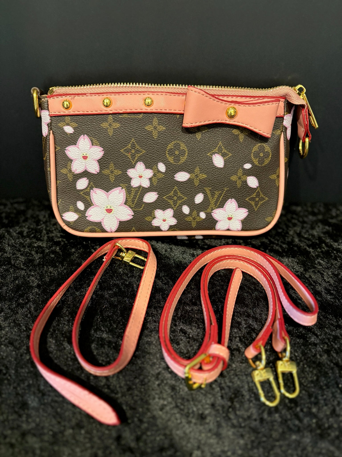 🤎🌸 Blossom Babe Mini | Brown Monogram + Pink Florals