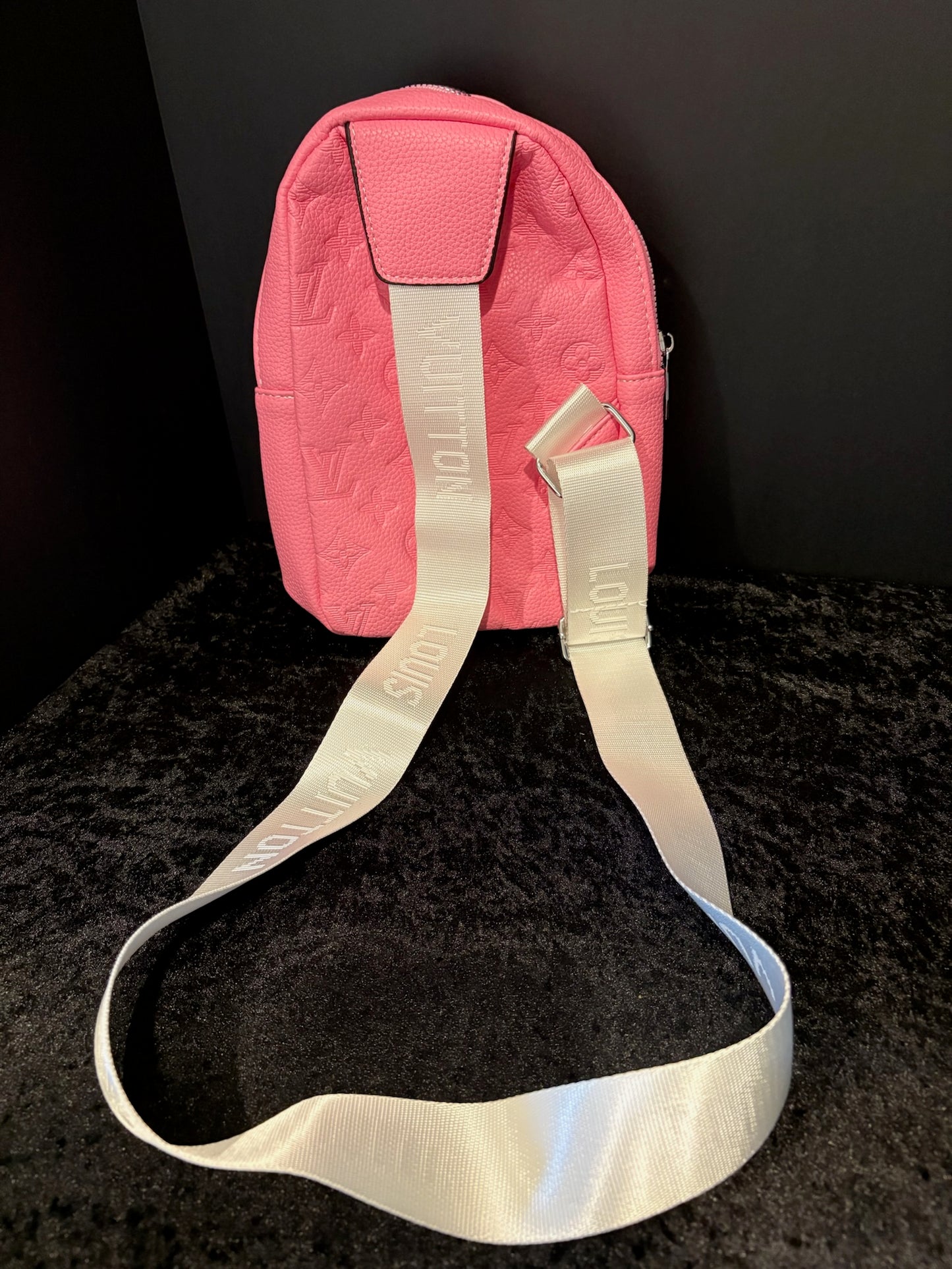 🎀✨ Sling & Slay Bags | Tan + Pink Double-Zip Crossbody