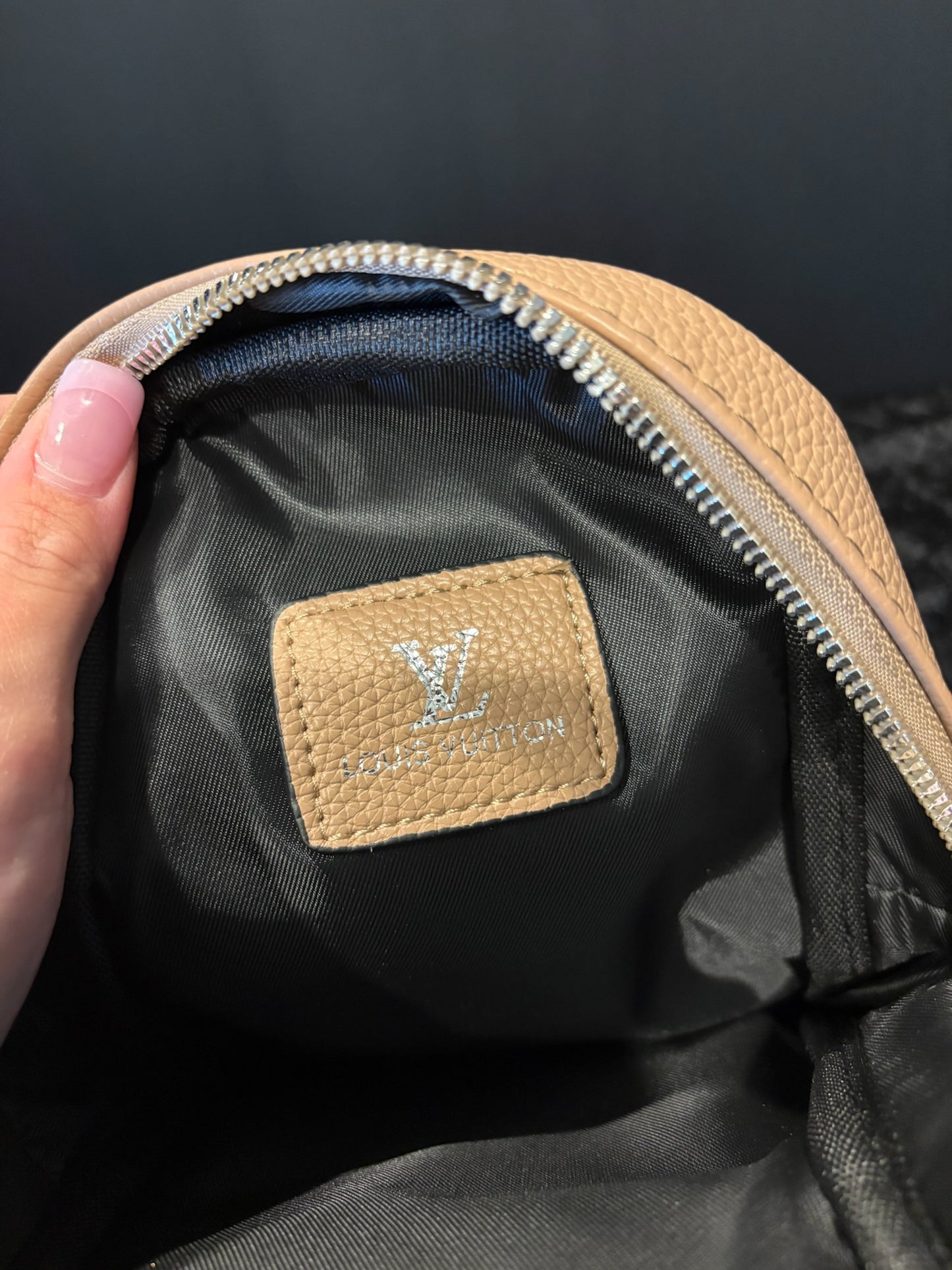 🎀✨ Sling & Slay Bags | Tan + Pink Double-Zip Crossbody