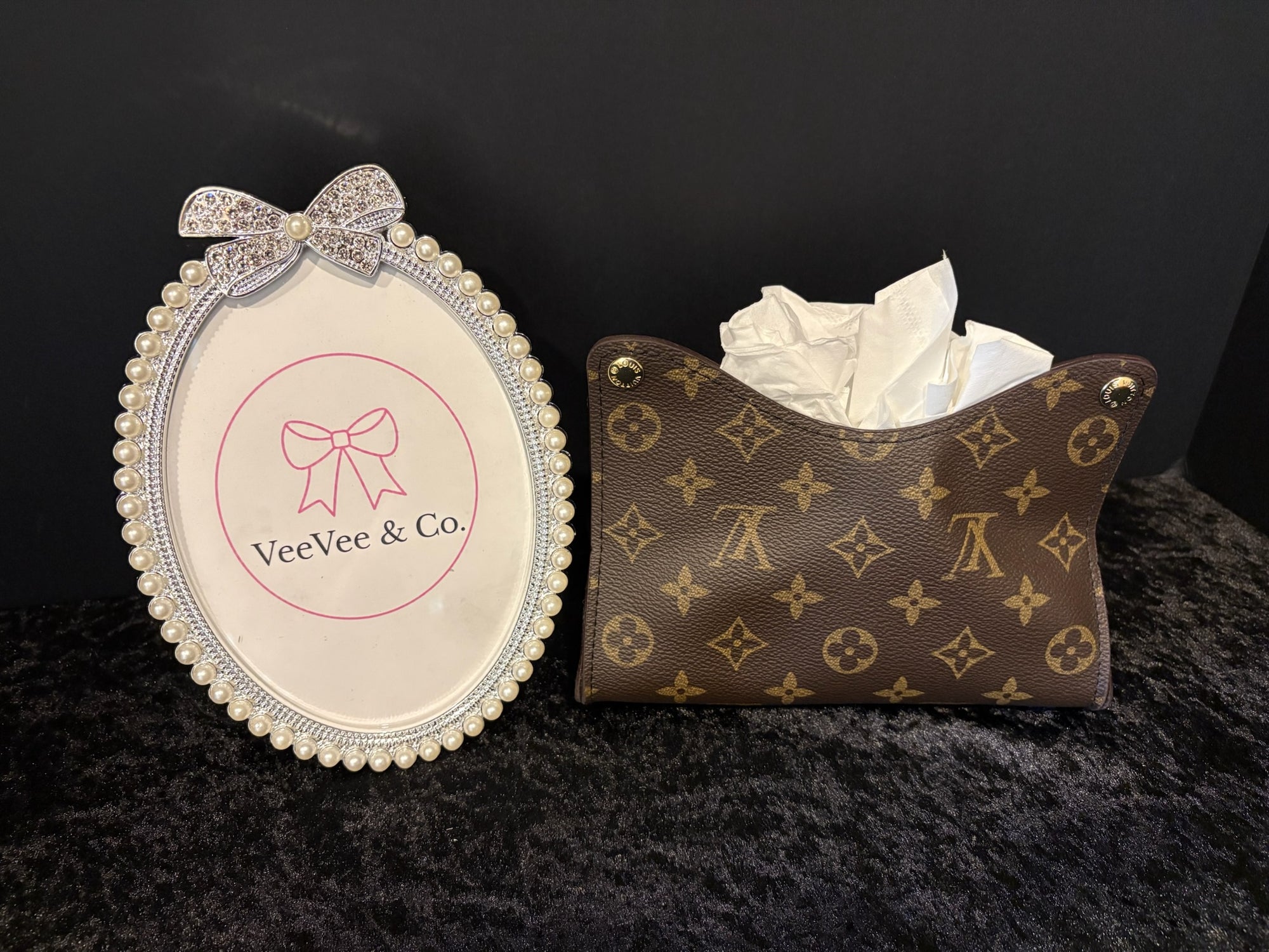 🤎✨ Pretty Little Tissue Holder | Brown Monogram Cutie