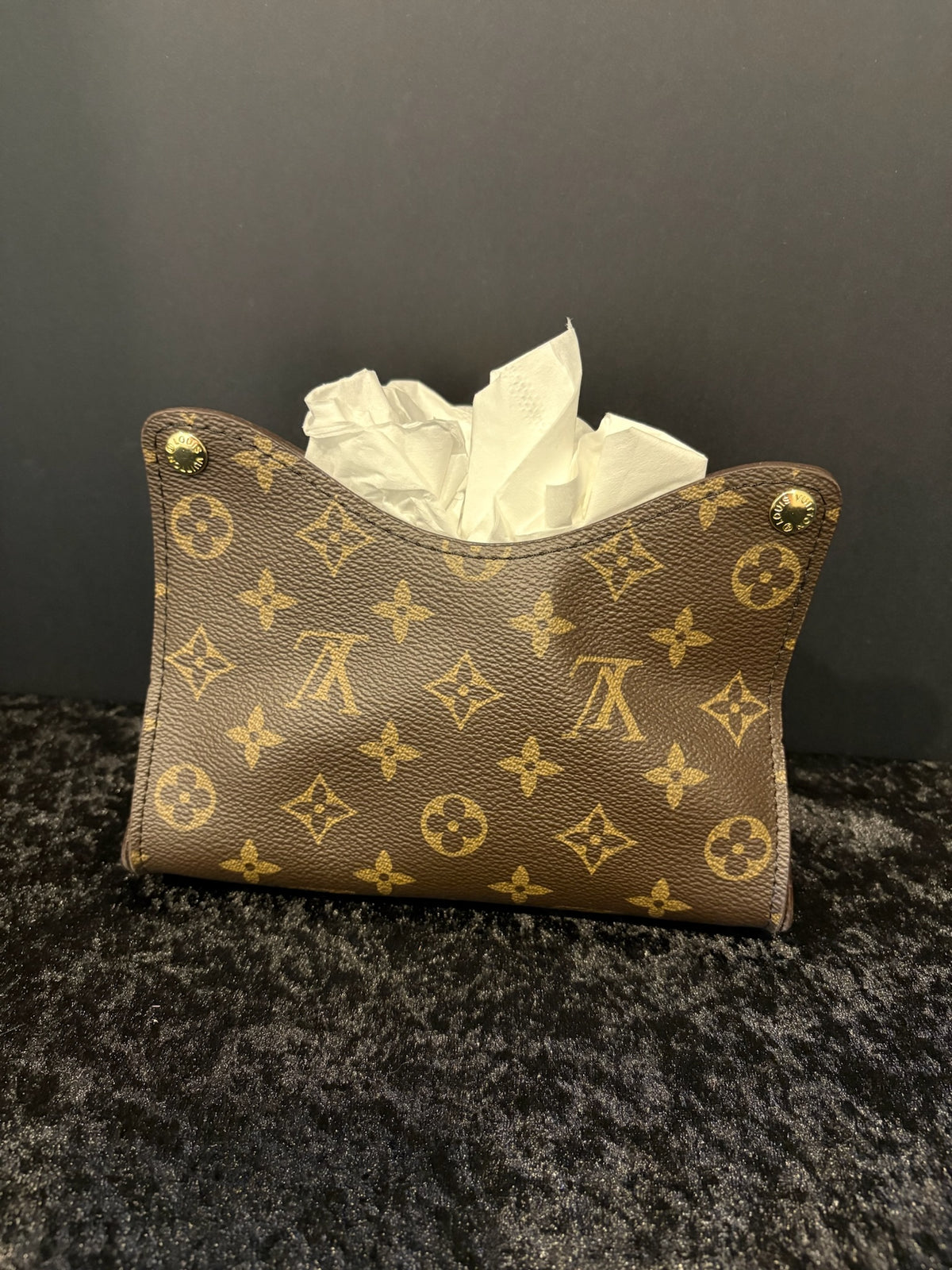 🤎✨ Pretty Little Tissue Holder | Brown Monogram Cutie